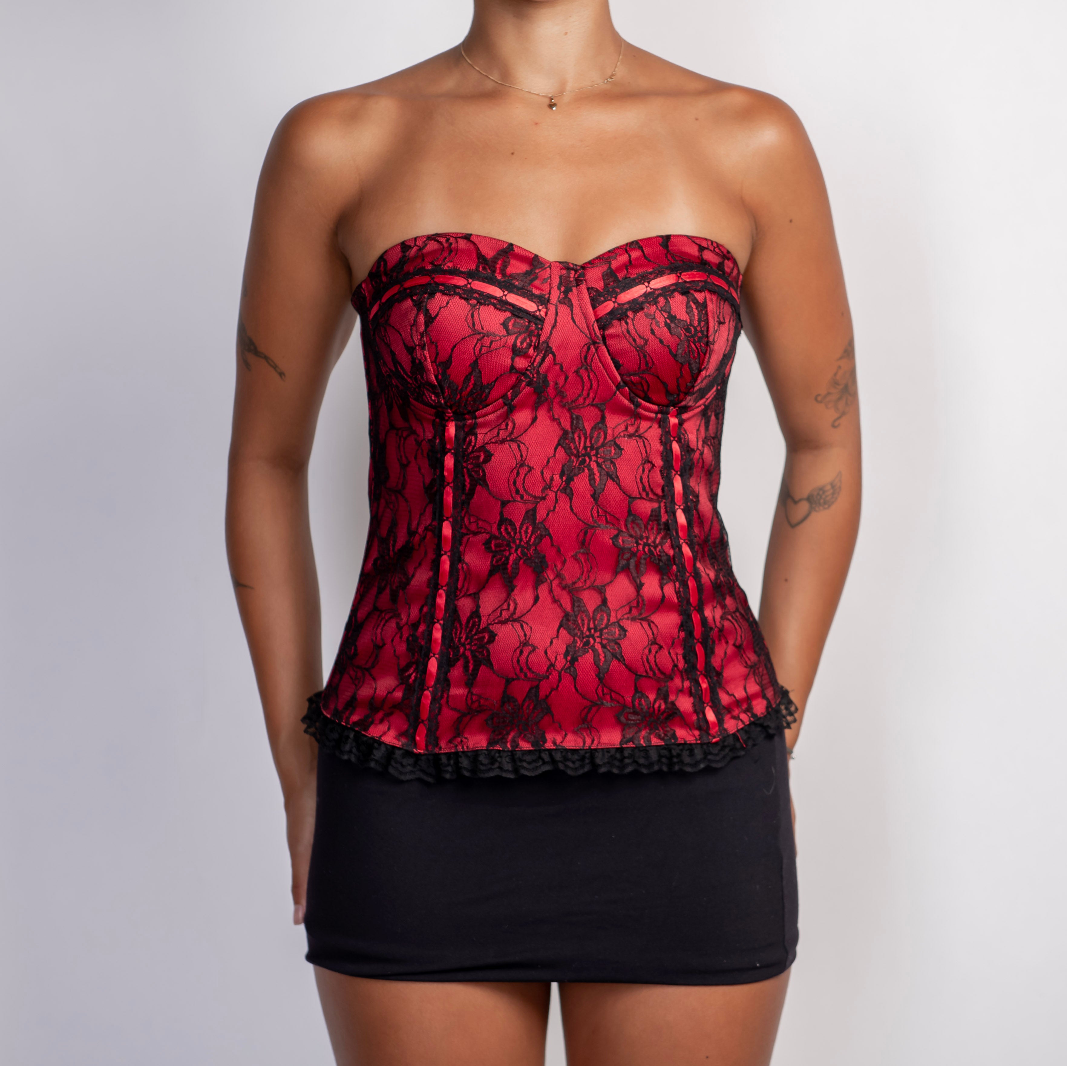 LACE STRAPLESS BUSTIER