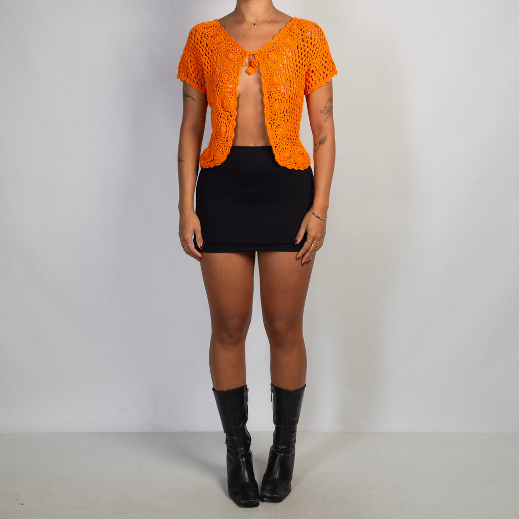 ORANGE CROCHET TOP