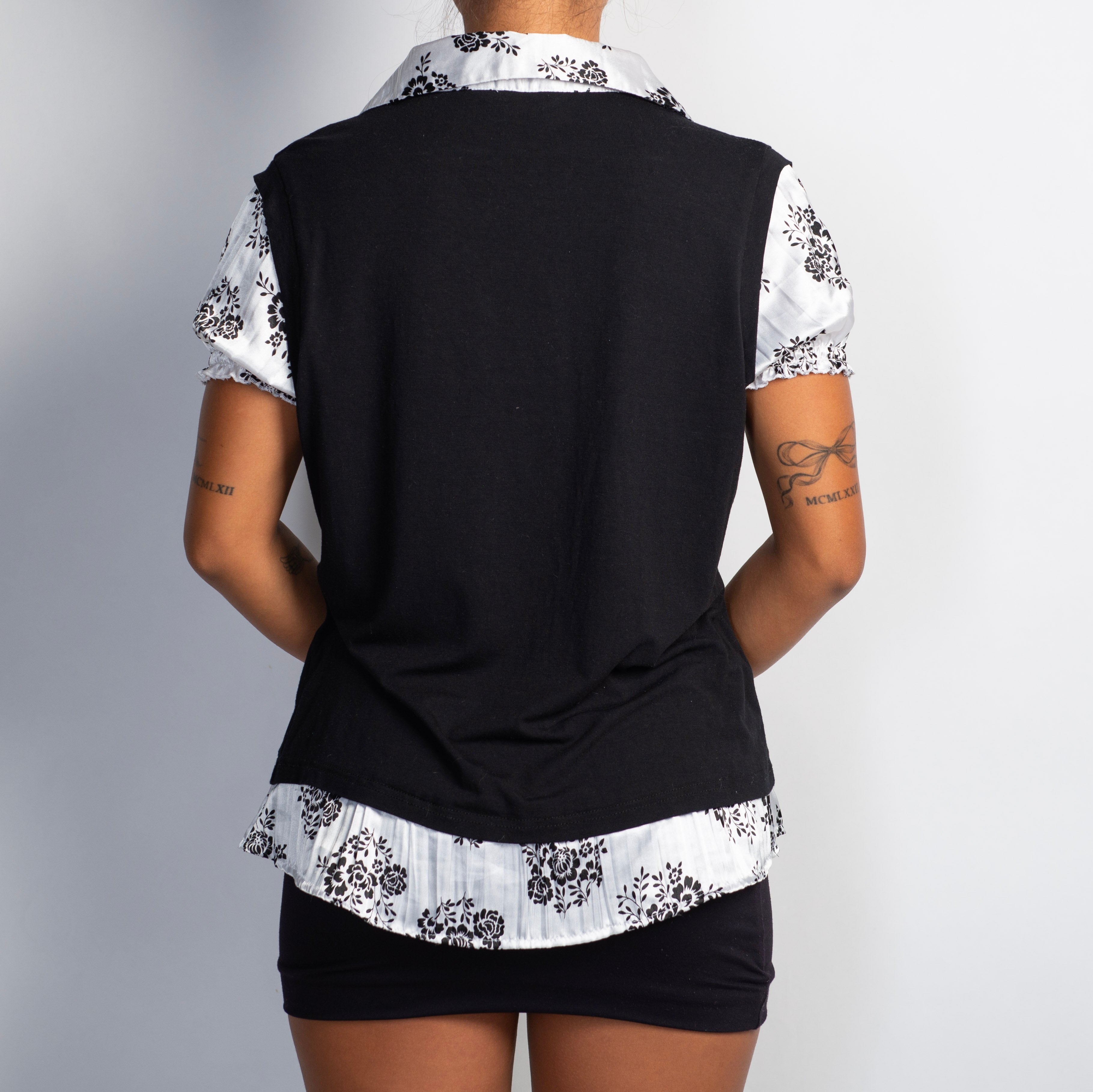 FAUX LAYERED BLOUSE