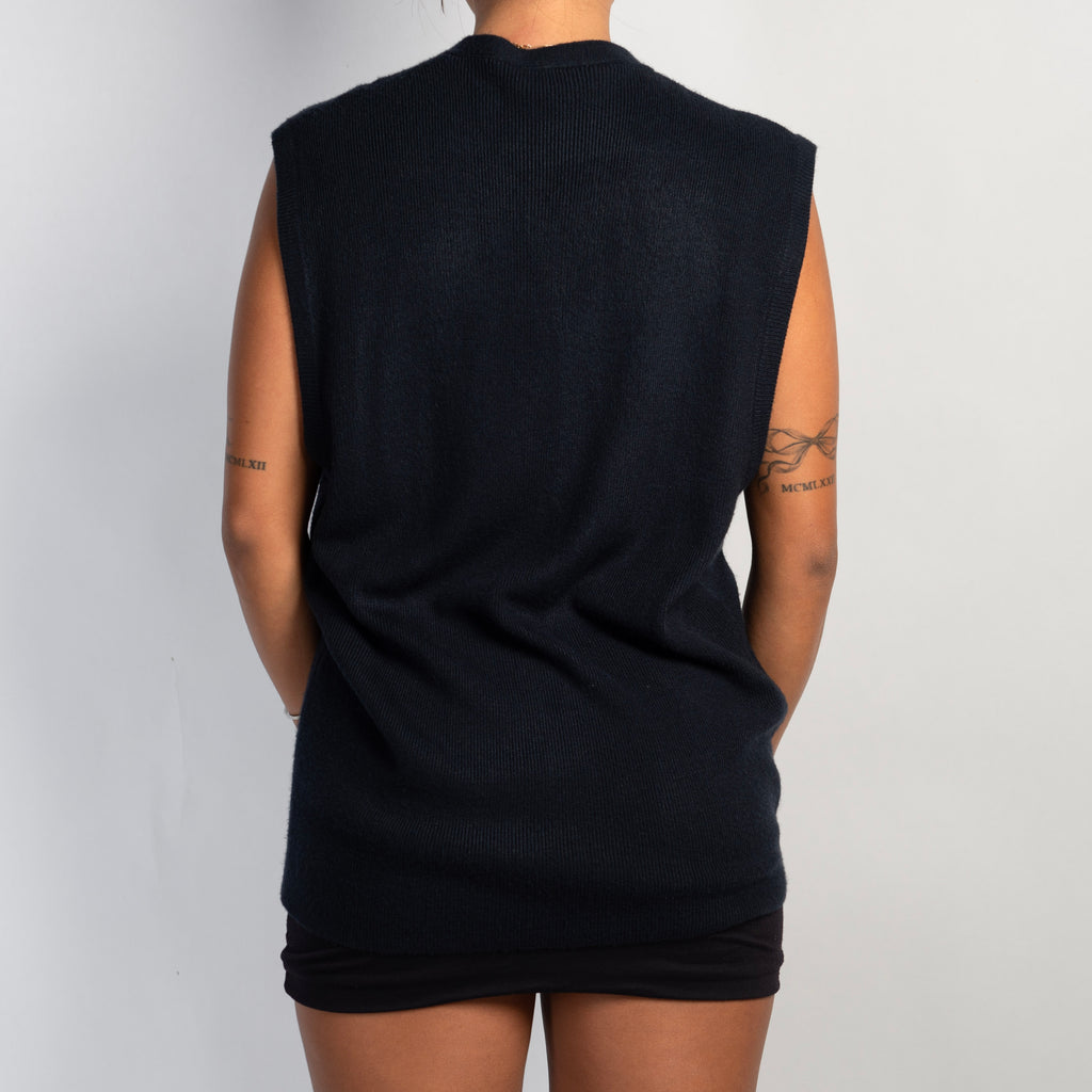 DARK NAVY KNIT VEST