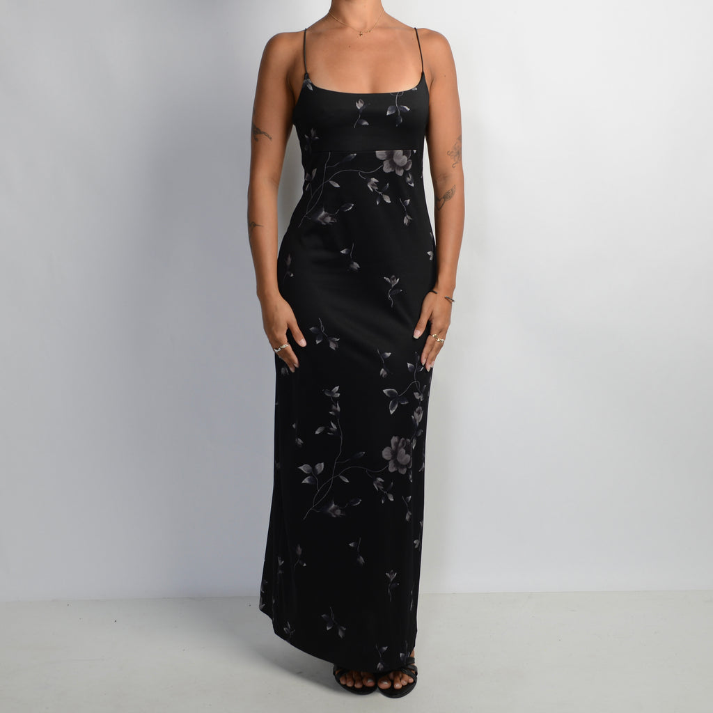 BLACK FLORAL MAXI DRESS