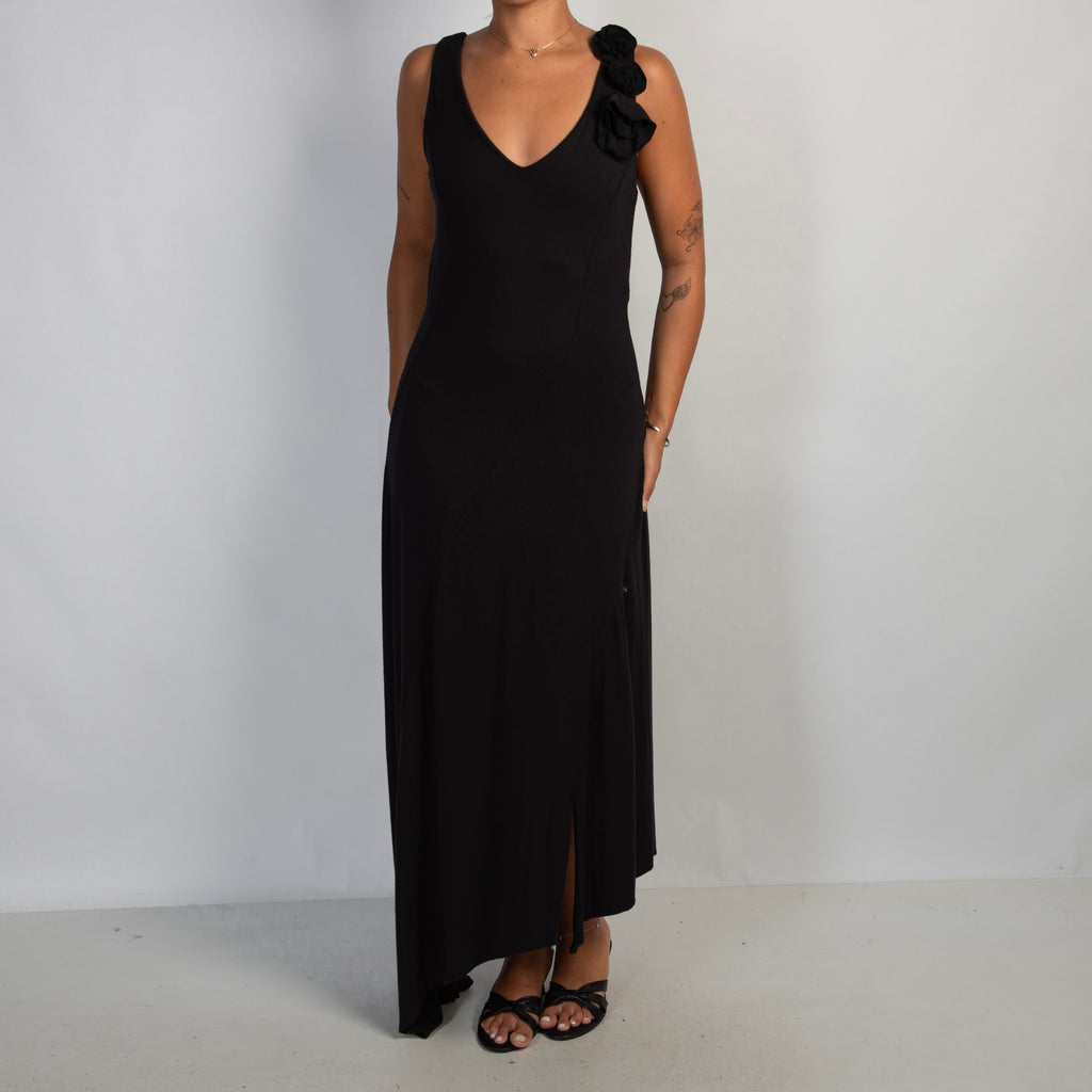 BLACK ASYMMETRIC DRESS