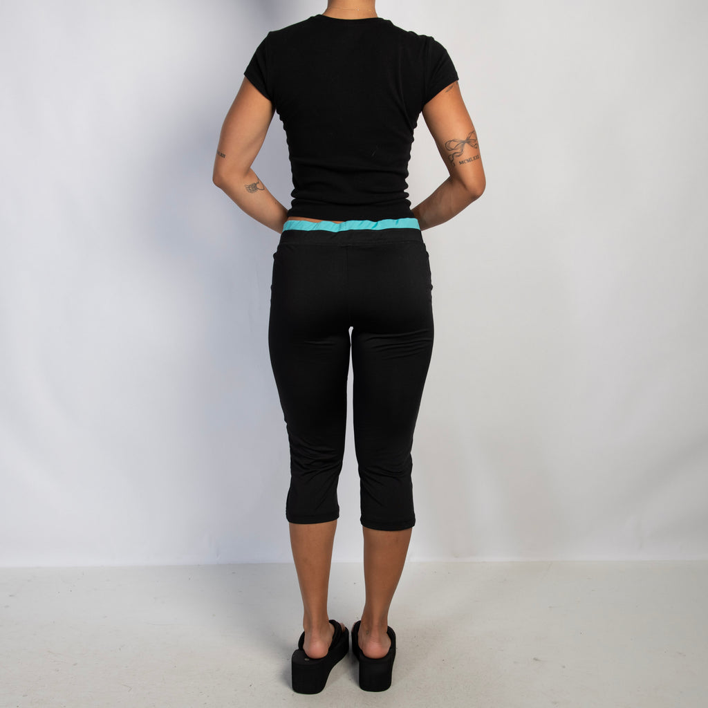 BLUE ACCENT CROP TIGHTS