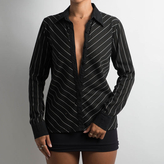SHEER STRIPED BLOUSE