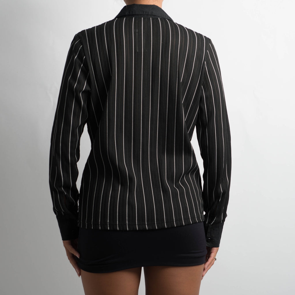 SHEER STRIPED BLOUSE