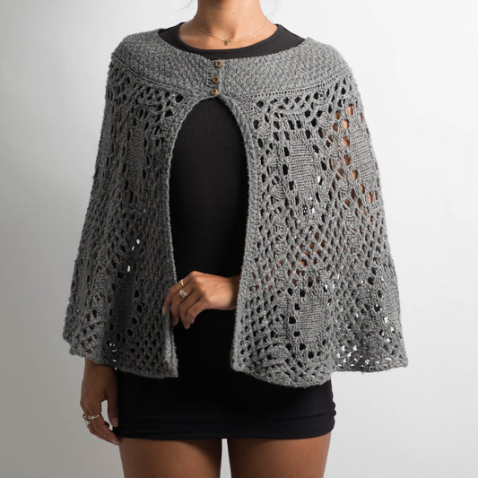 GREY CROCHET PONCHO / SKIRT