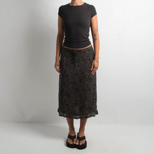 PAISLEY MIDI SKIRT