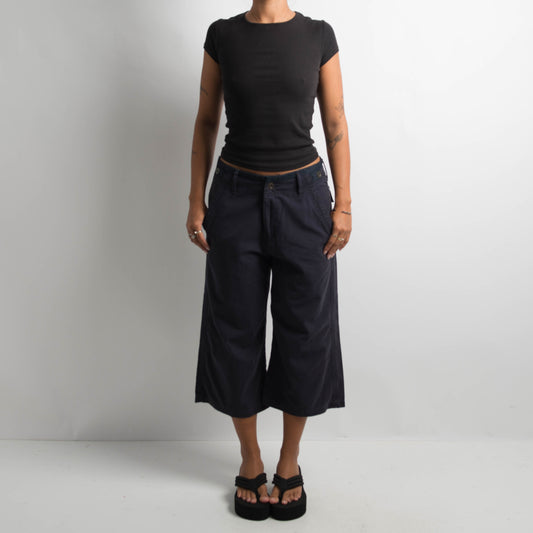 CROP WIDE LEG CARGO PANTS