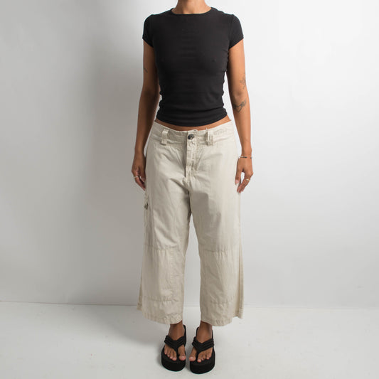 CREAM CARGO PANTS