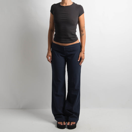 DARK NAVY BOOTCUT TROUSERS