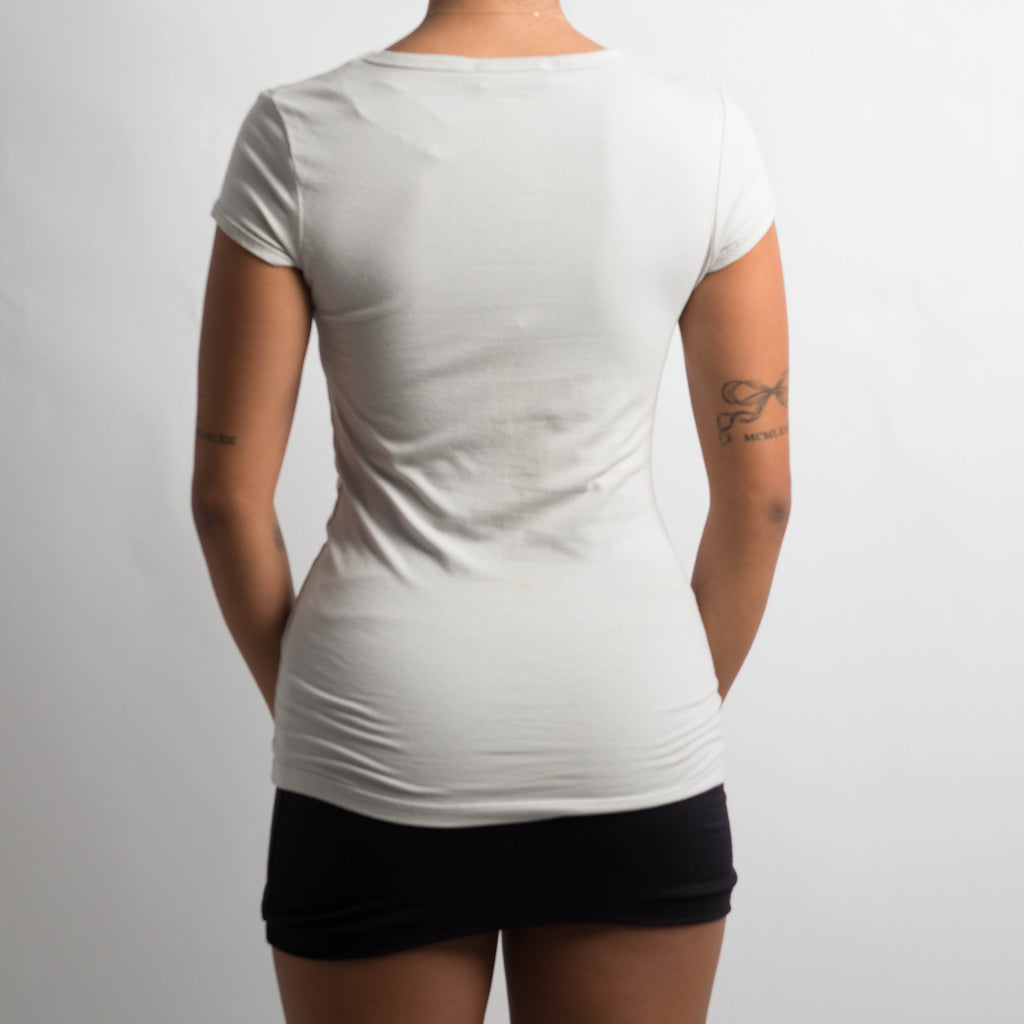 GREY RUCHED TEE