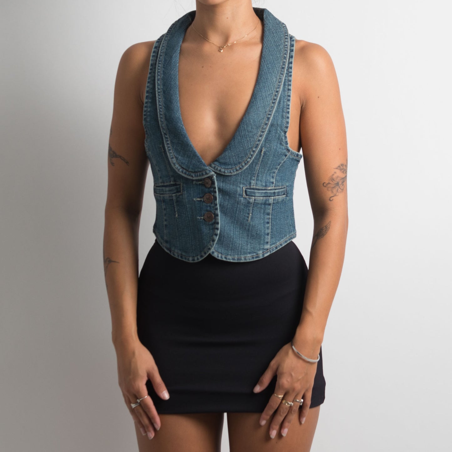 DENIM WAISTCOAT VEST