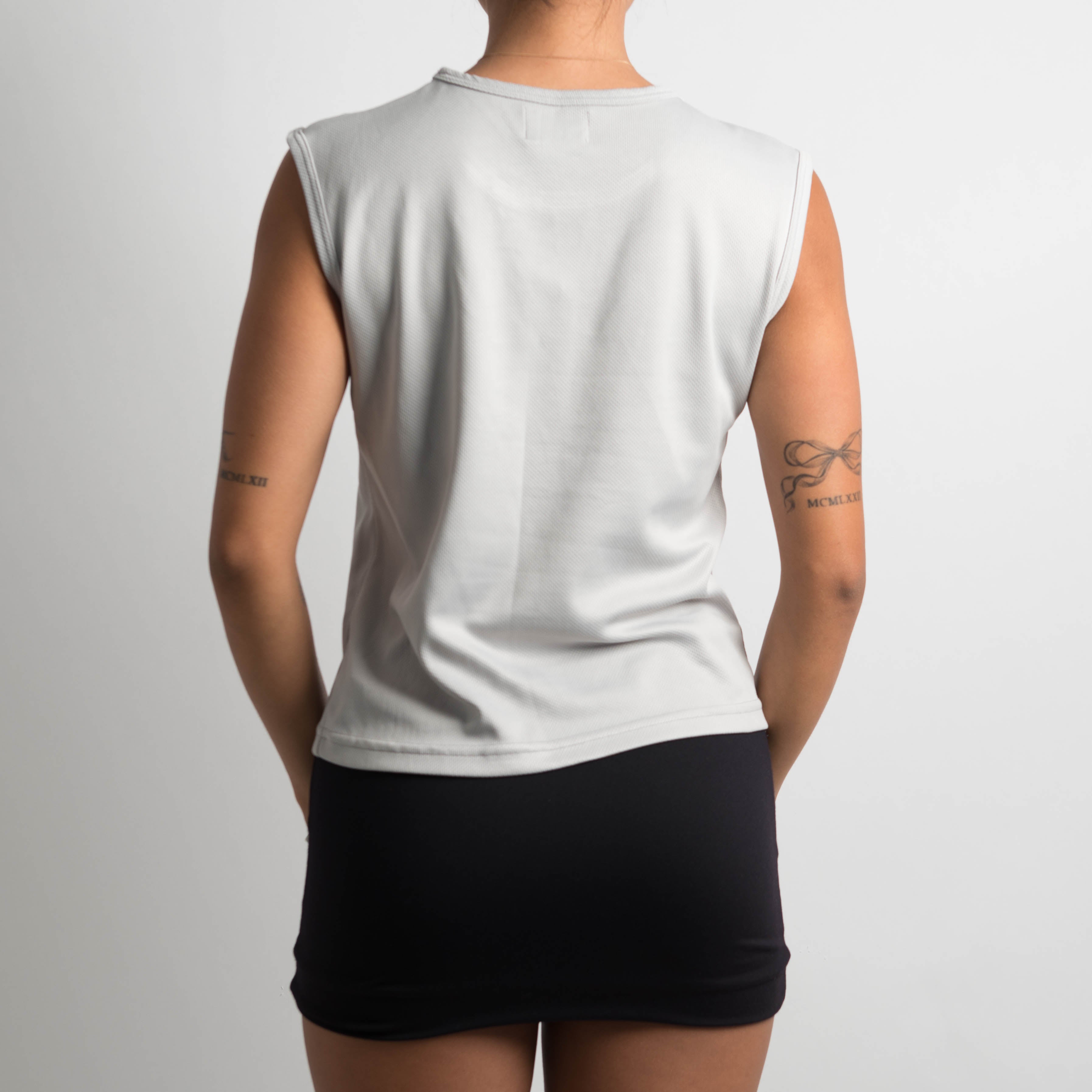 PALE GREY SLEEVELESS TOP