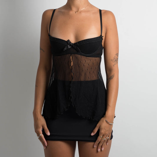 OPEN FRONT BABYDOLL TOP