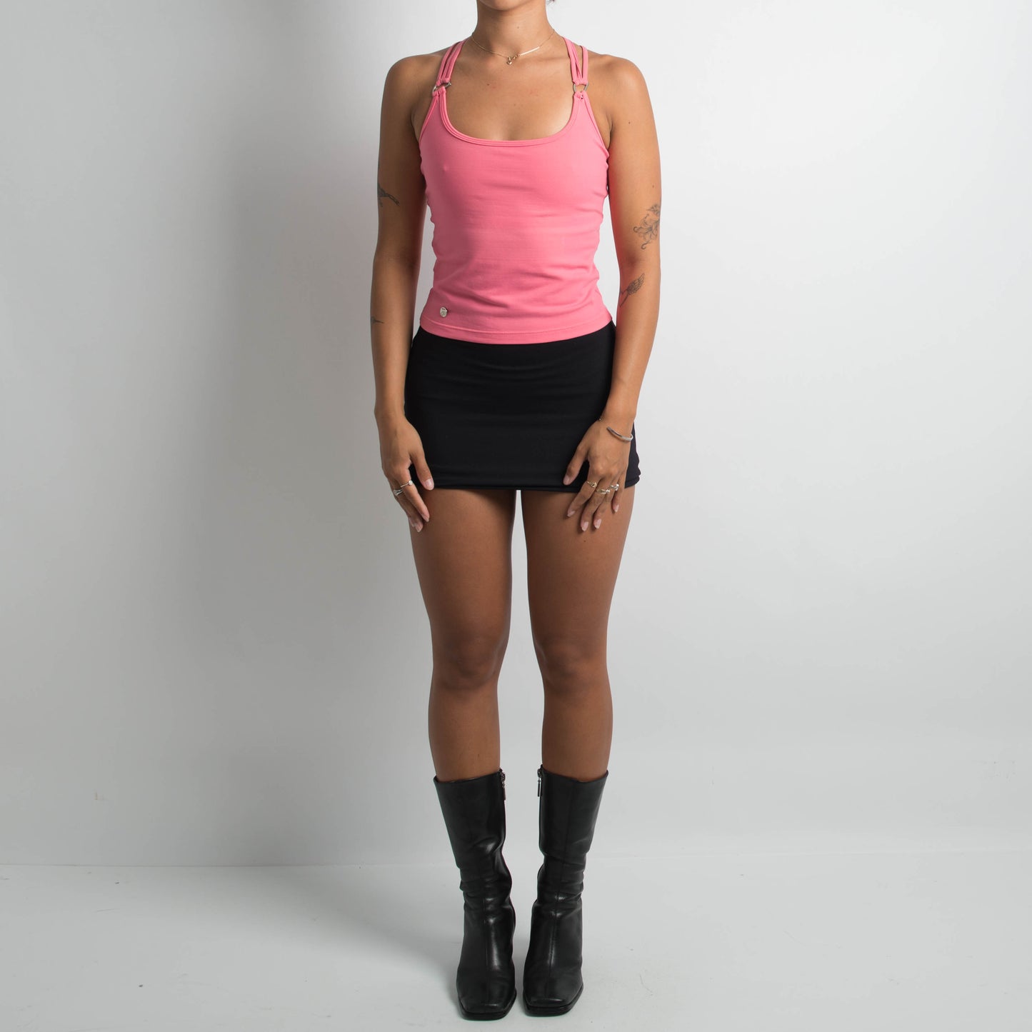 PINK STRAPPY ACTIVEWEAR TOP