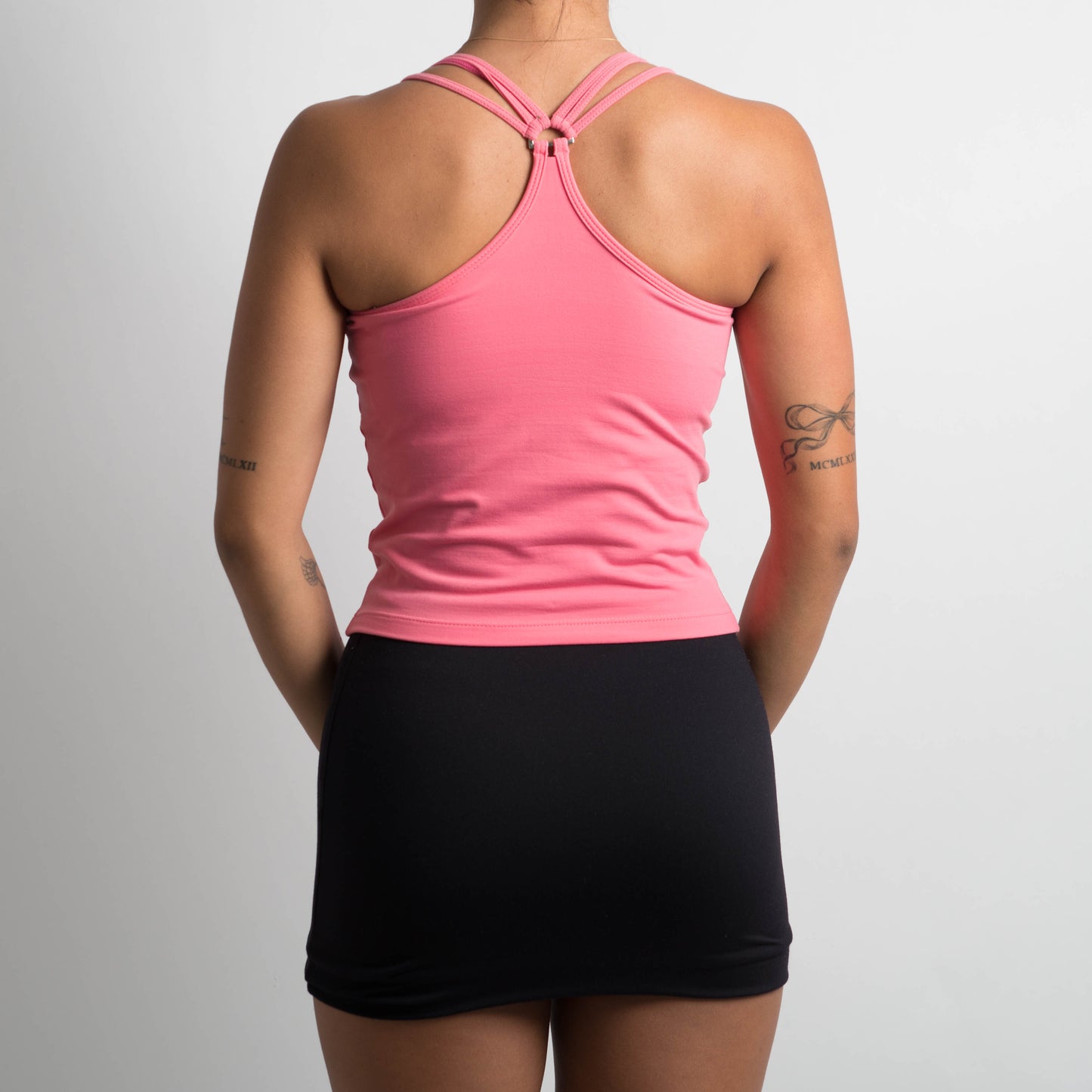 PINK STRAPPY ACTIVEWEAR TOP