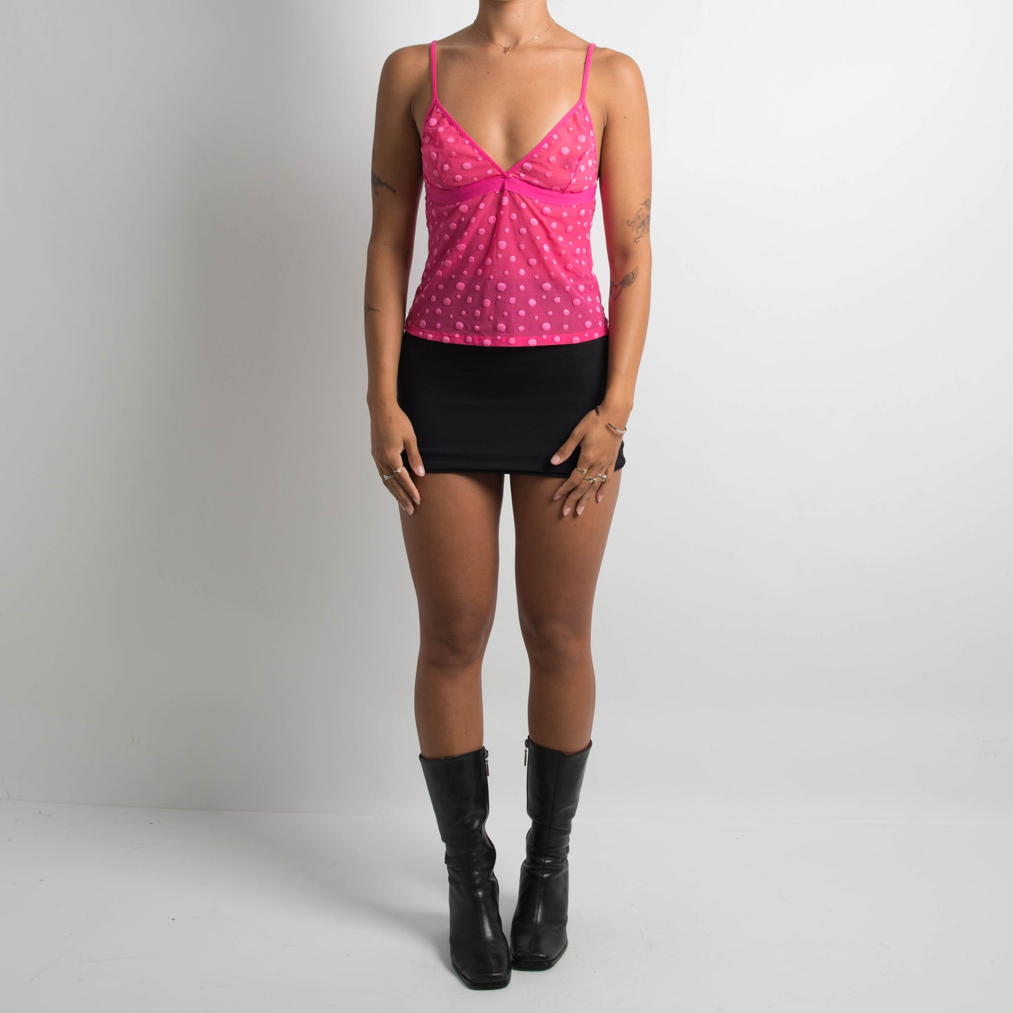 PINK POLKA DOT CAMISOLE