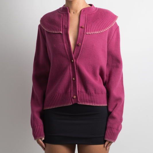 PINK WOOL CARDIGAN