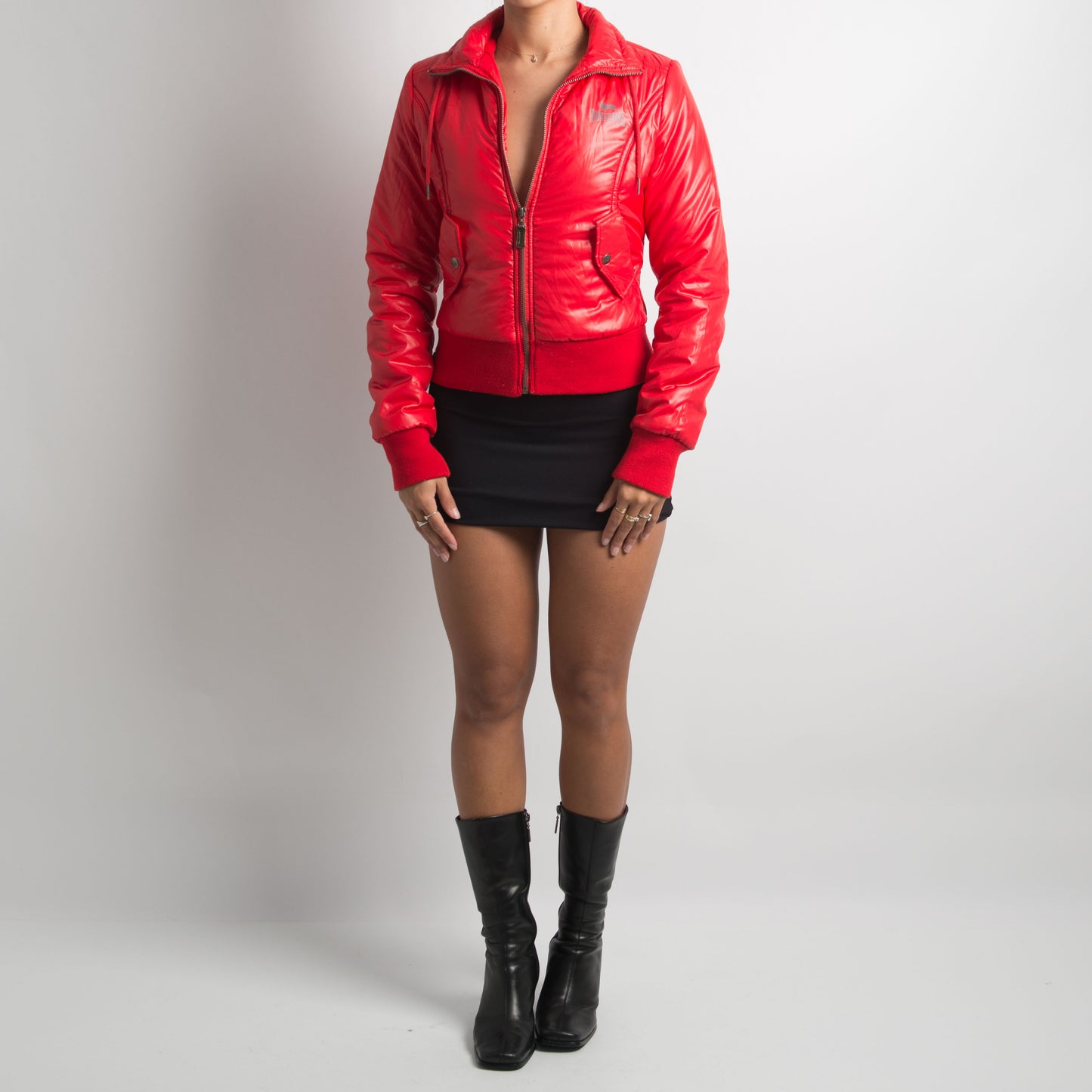 RED LONSDALE PUFFER JACKET