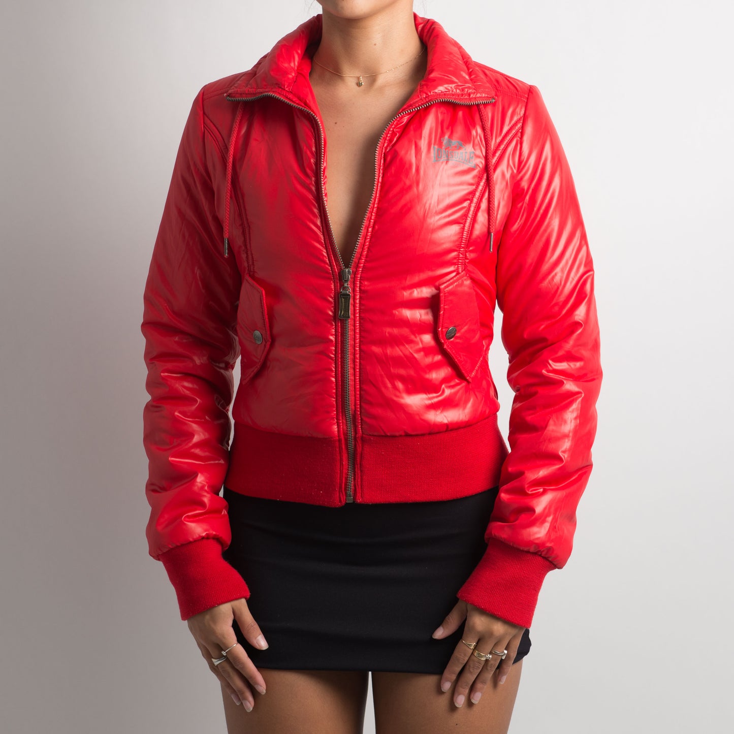 RED LONSDALE PUFFER JACKET