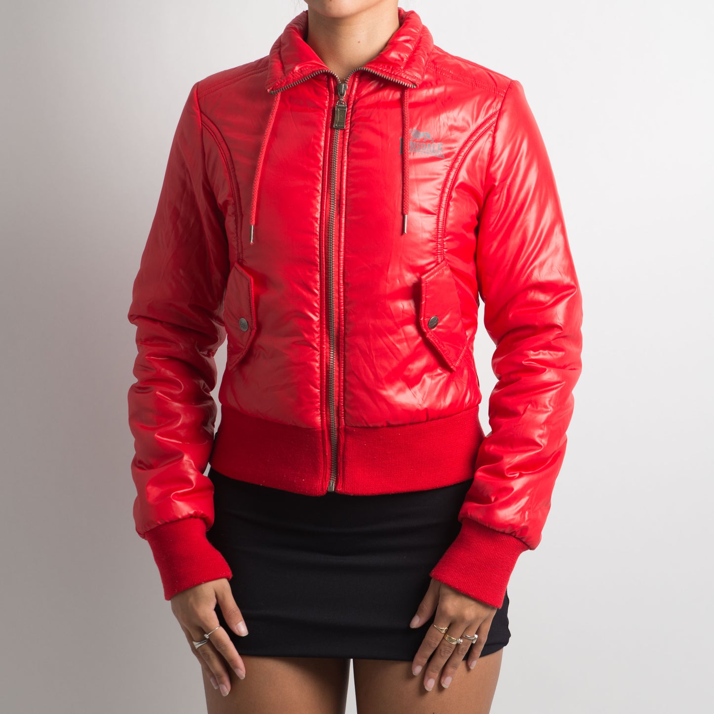 RED LONSDALE PUFFER JACKET