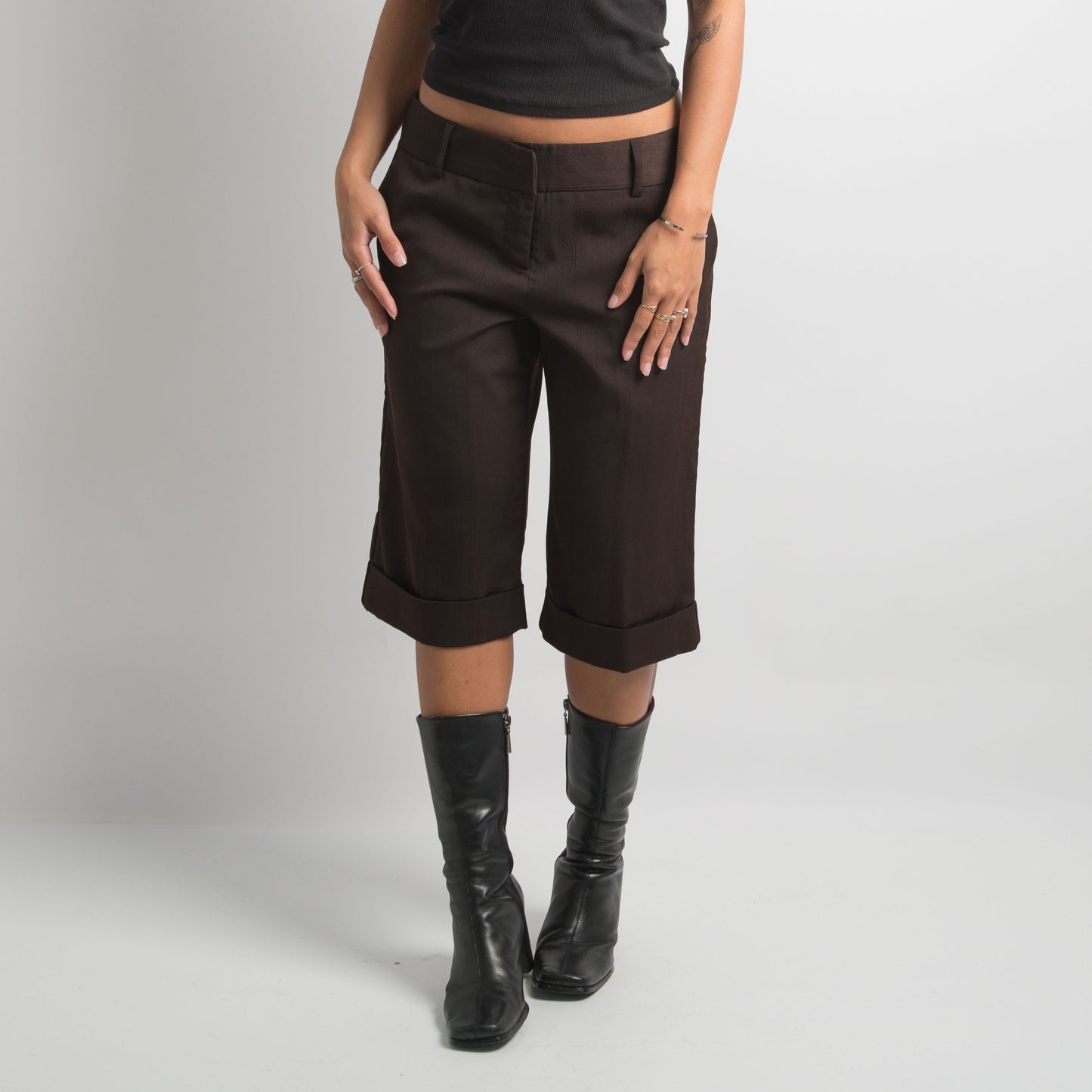 BROWN LONGLINE SHORTS