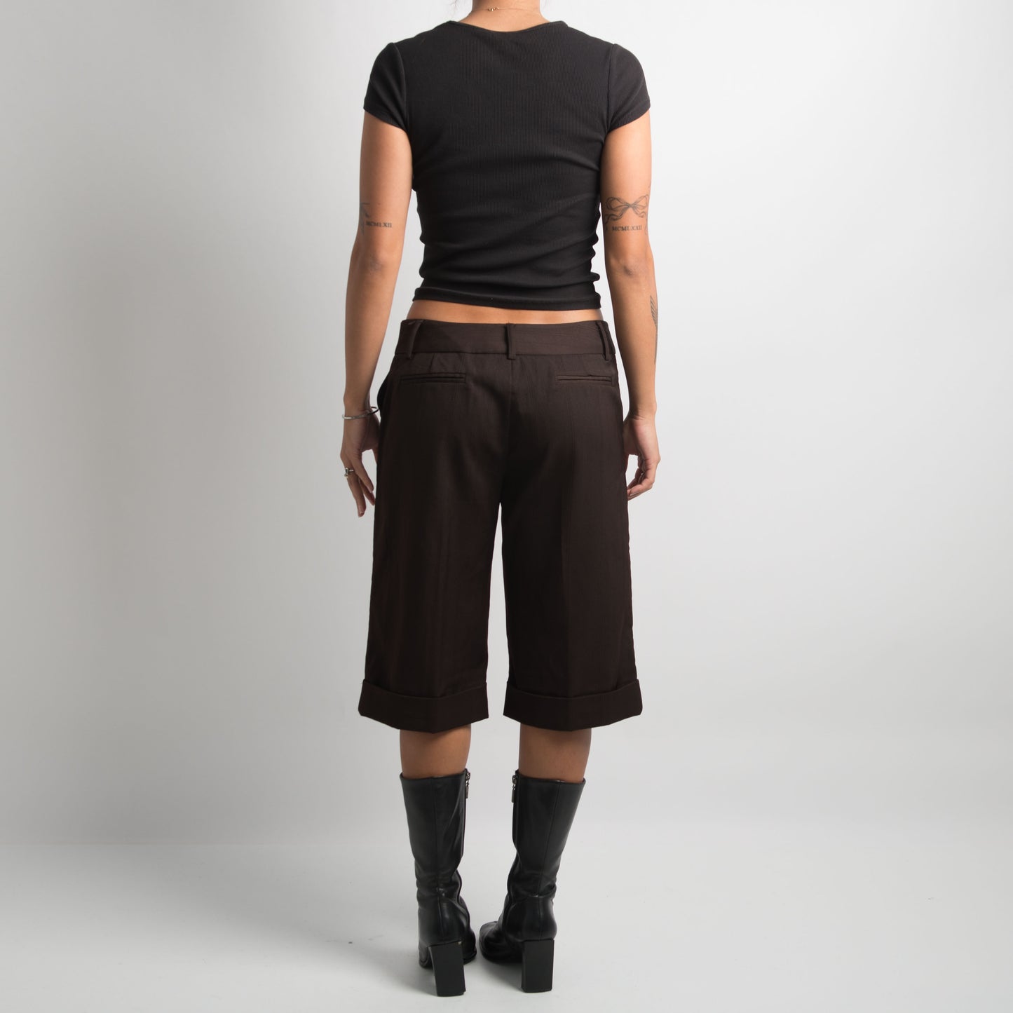 BROWN LONGLINE SHORTS