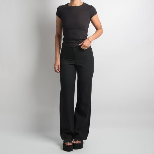 BLACK BOOTCUT TROUSERS