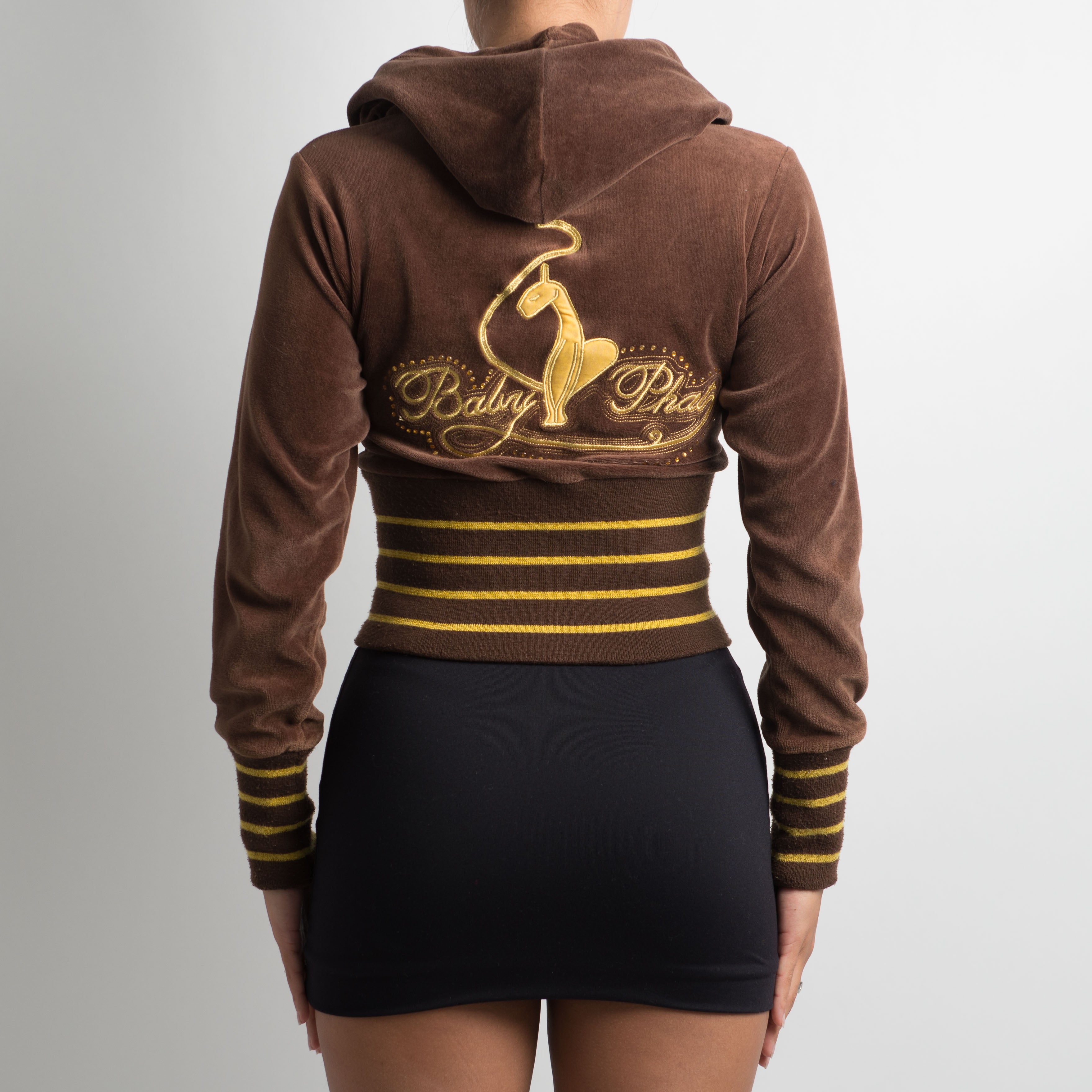 BABY PHAT VELOUR ZIP UP HOODIE