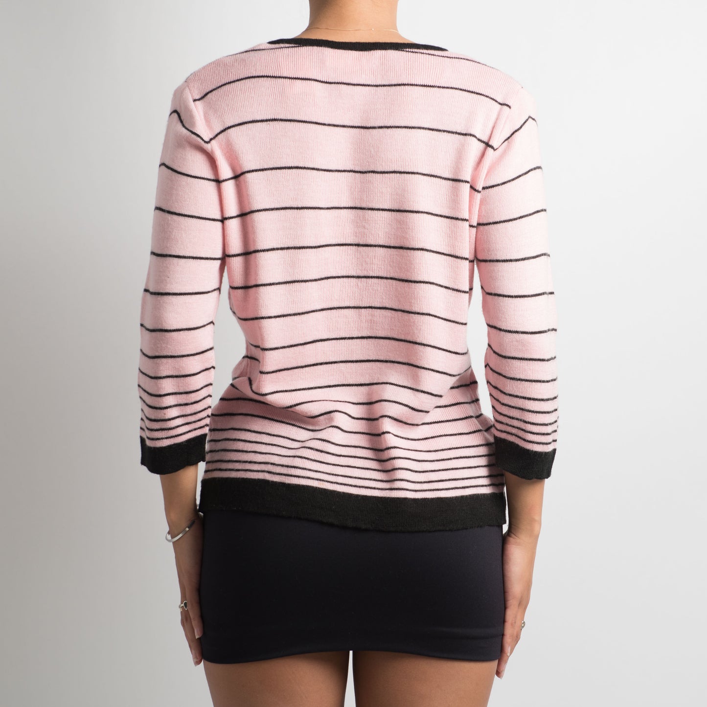 PINK 3/4 SLEEVE KNIT TOP