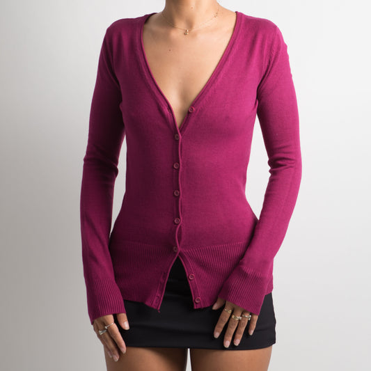 PLUM KNIT CARDIGAN