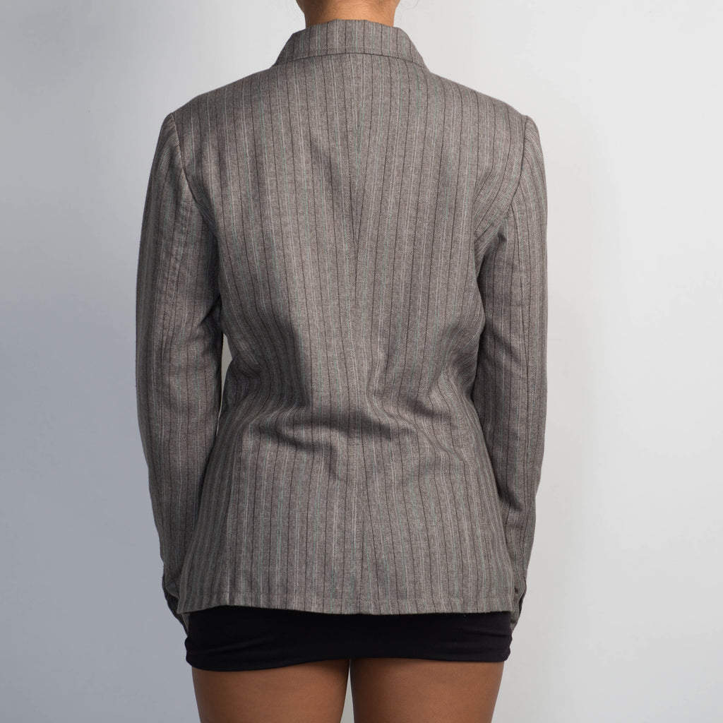 GREY STRIPE BLAZER