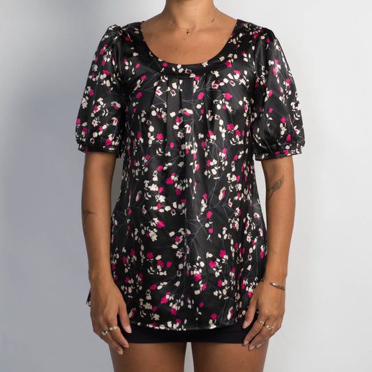 FLORAL SATIN TOP
