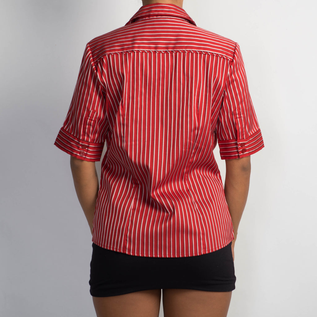 RED 1/2 SLEEVE BLOUSE