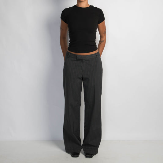CHARCOAL STRIPE TROUSERS