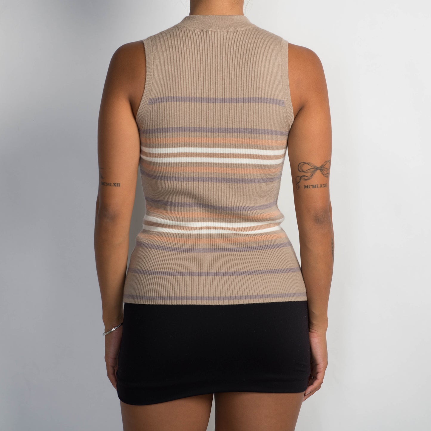 STRIPE RIB KNIT TOP