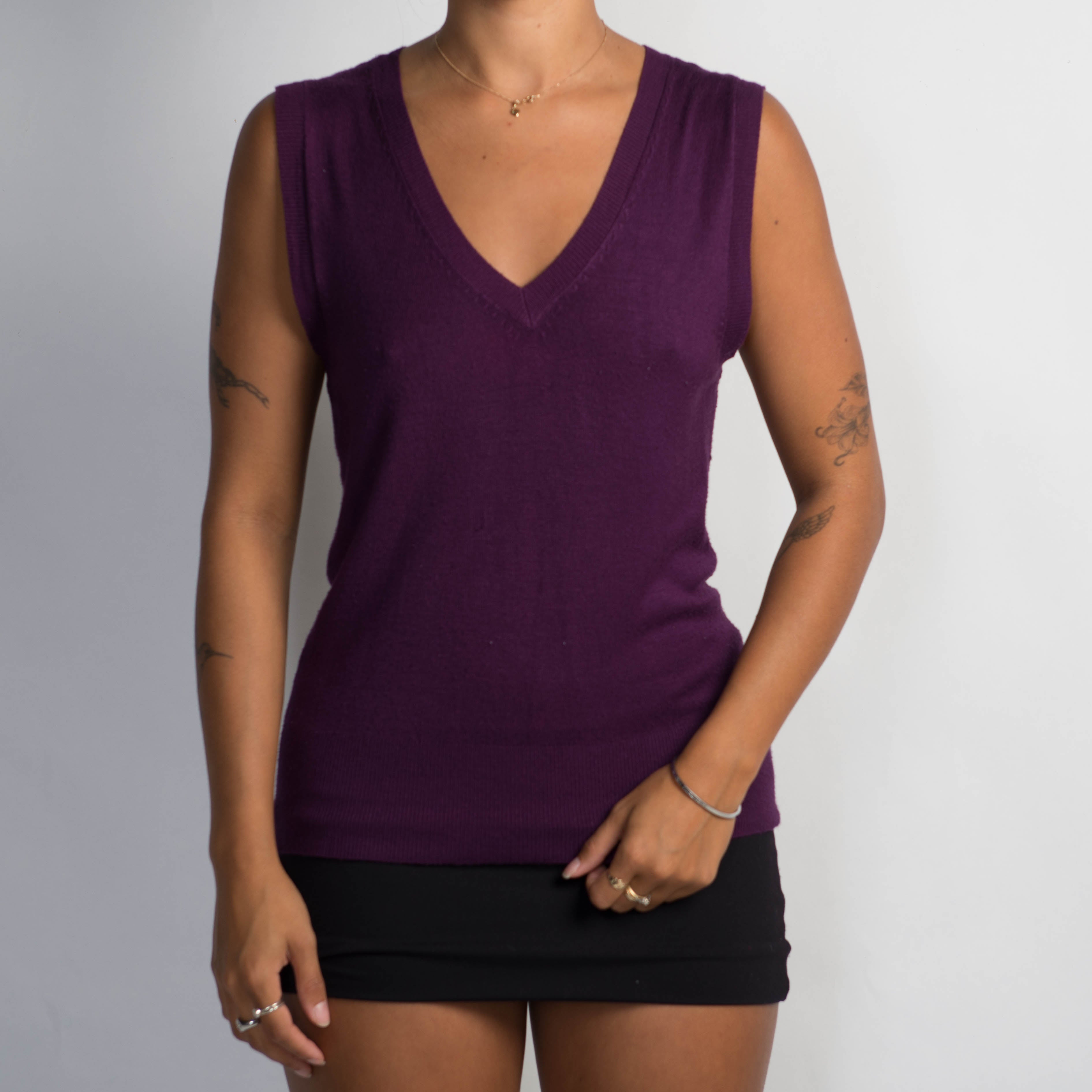 PURPLE KNIT VEST