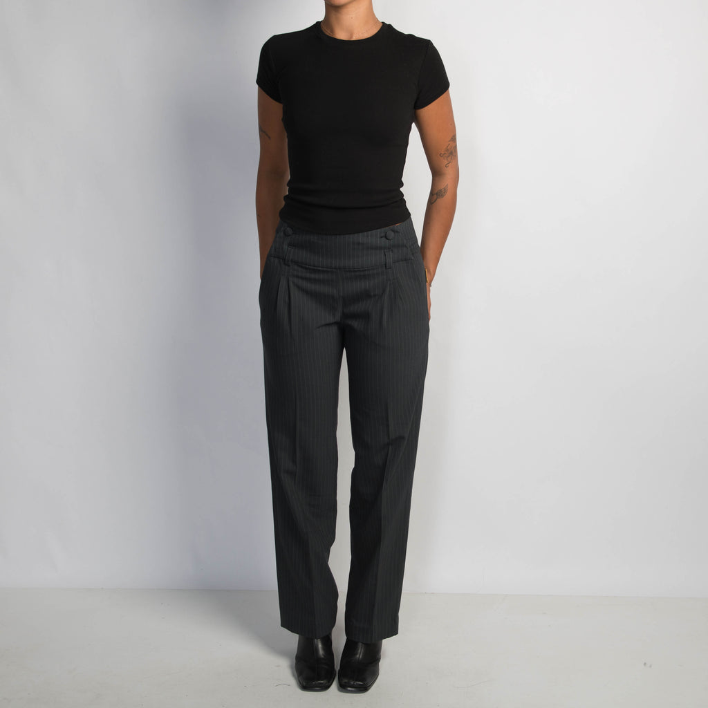 STRIPE PLEATED PANTS