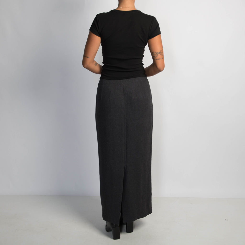CHARCOAL MAXI SKIRT