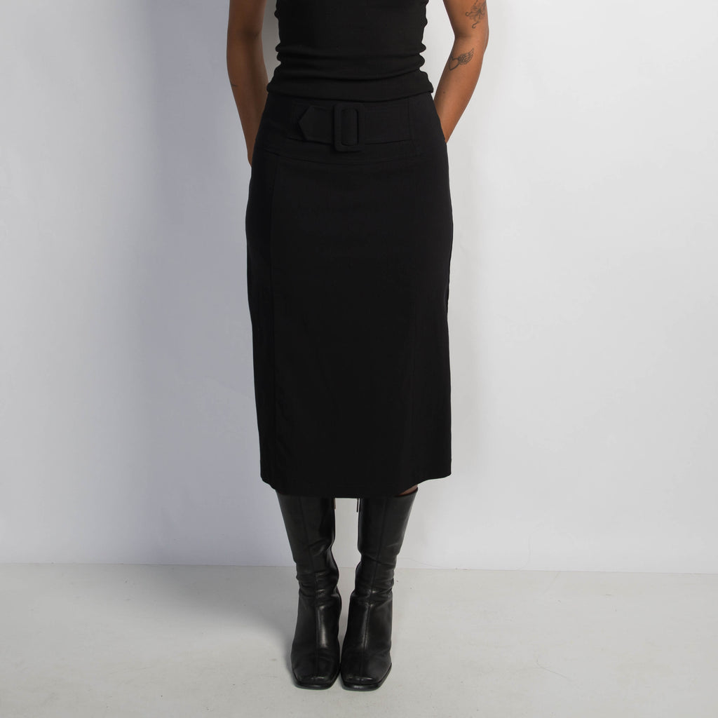 BLACK BELT MIDI SKIRT