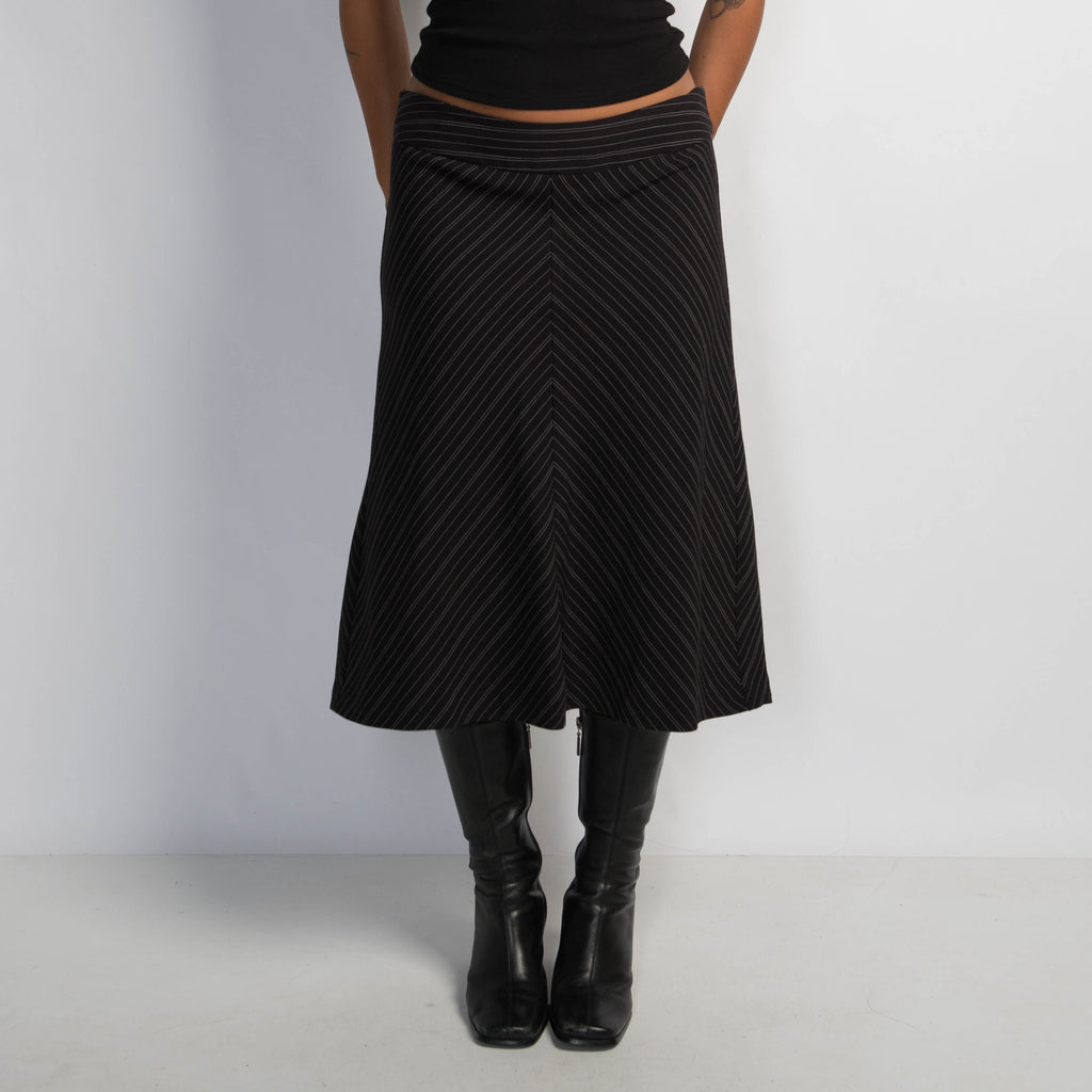 STRIPE MIDI SKIRT