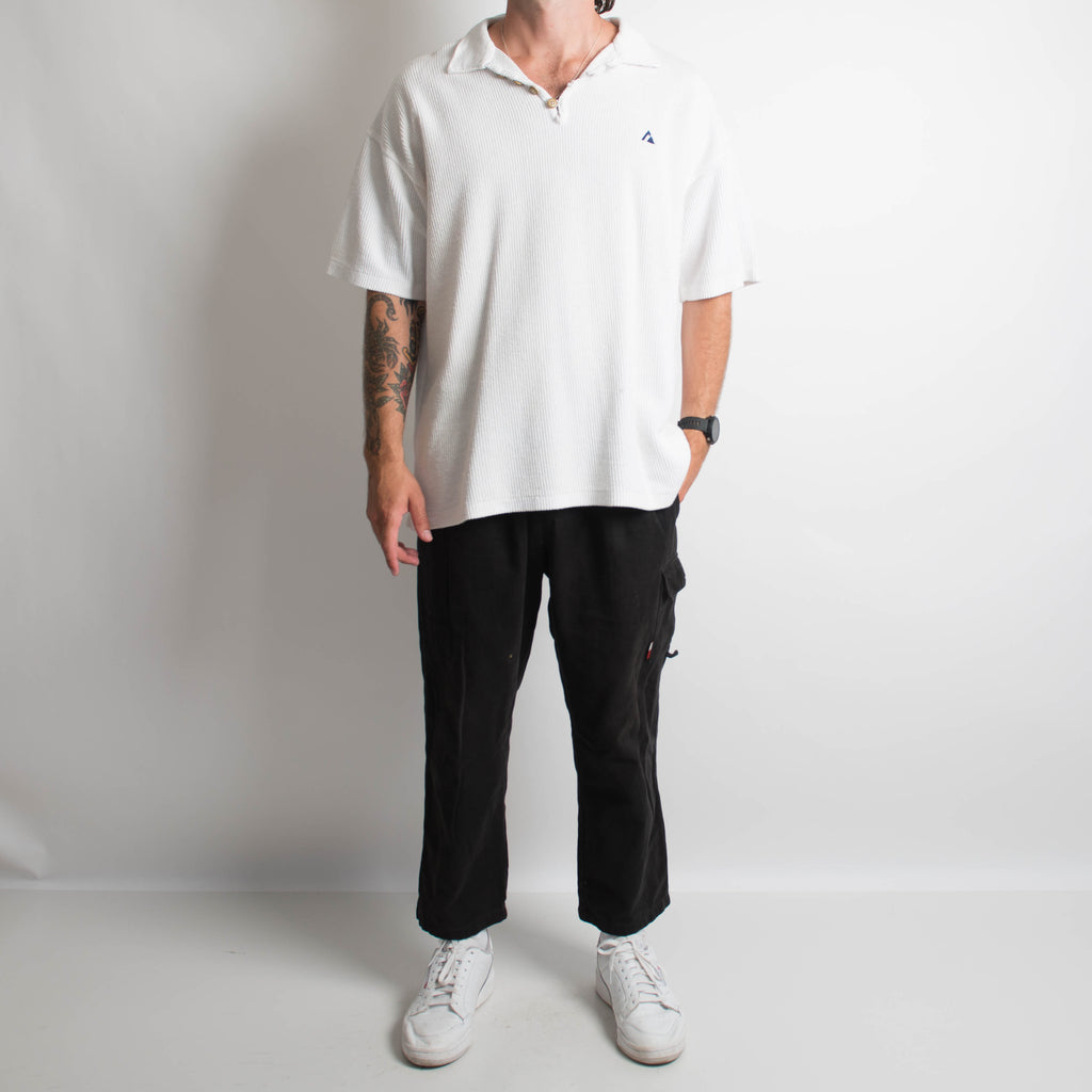 WHITE TEXTURED POLO