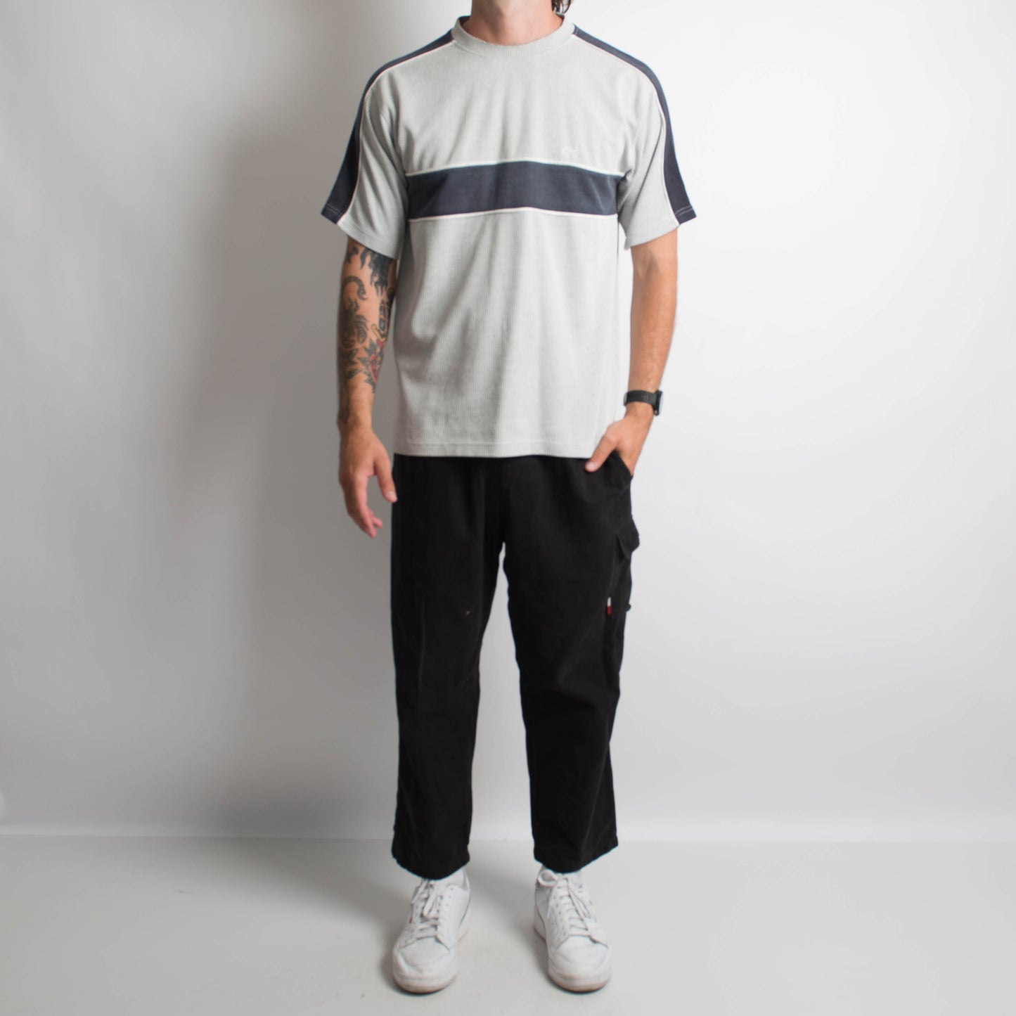 PINSTRIPE PANEL TSHIRT