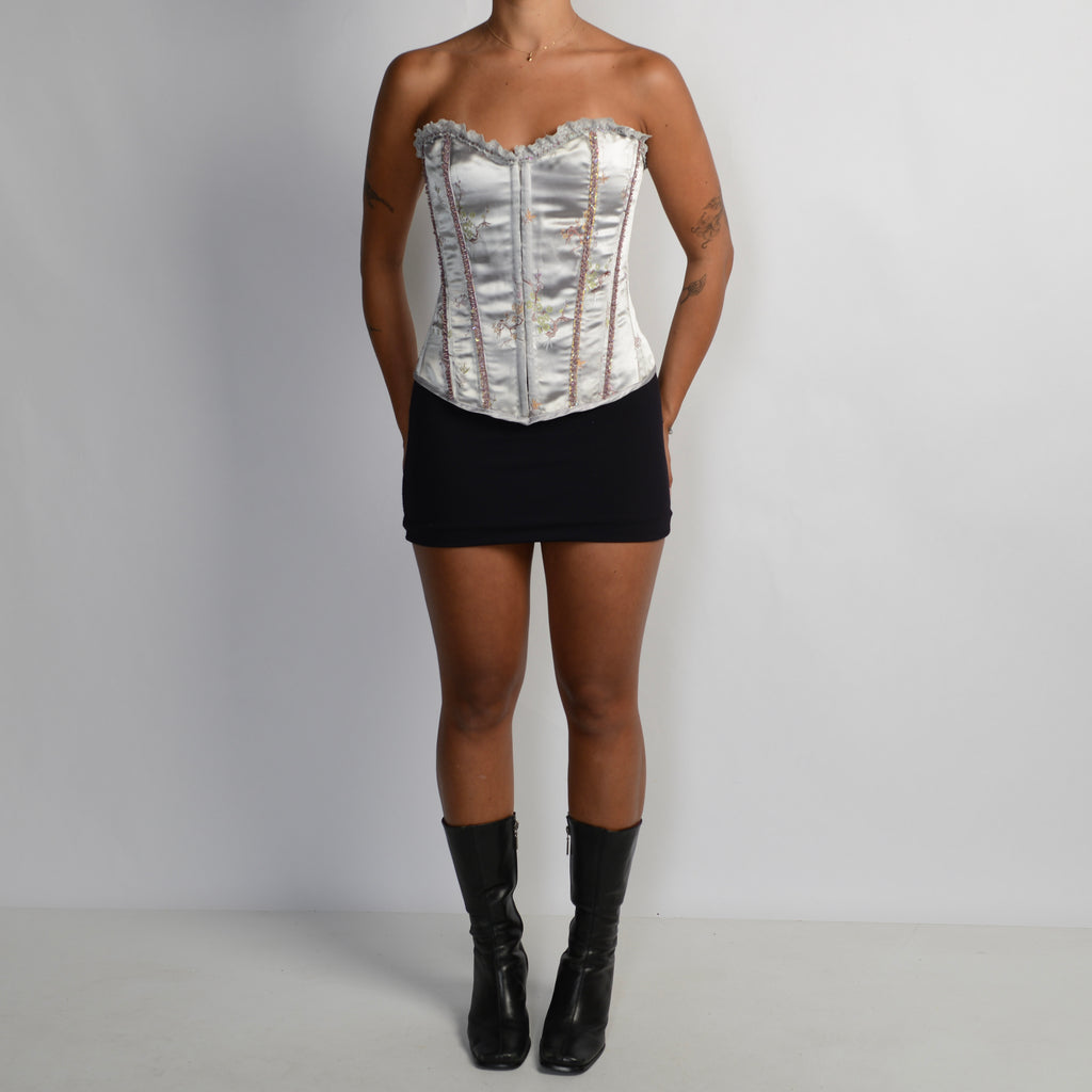 SILVER BEADED CORSET