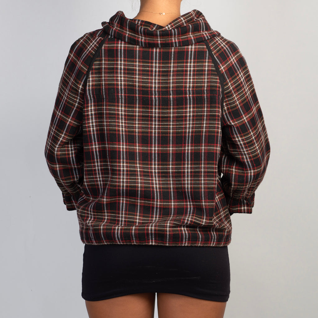 PLAID LAYERED JACKET