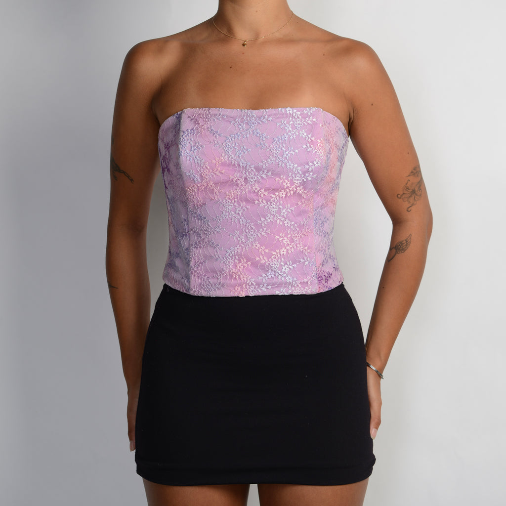 PURPLE LACE BUSTIER