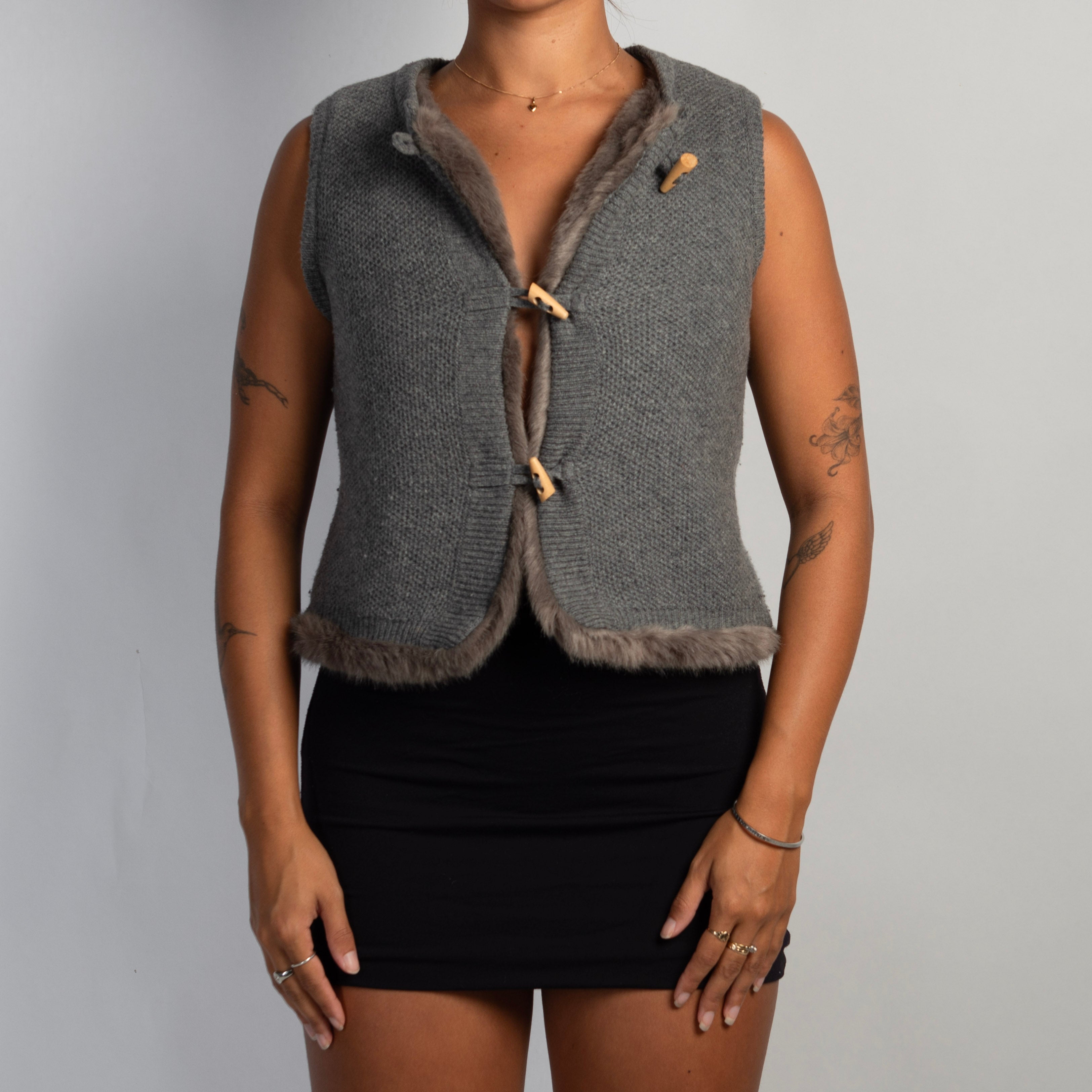 REVERSIBLE FAUX FUR VEST