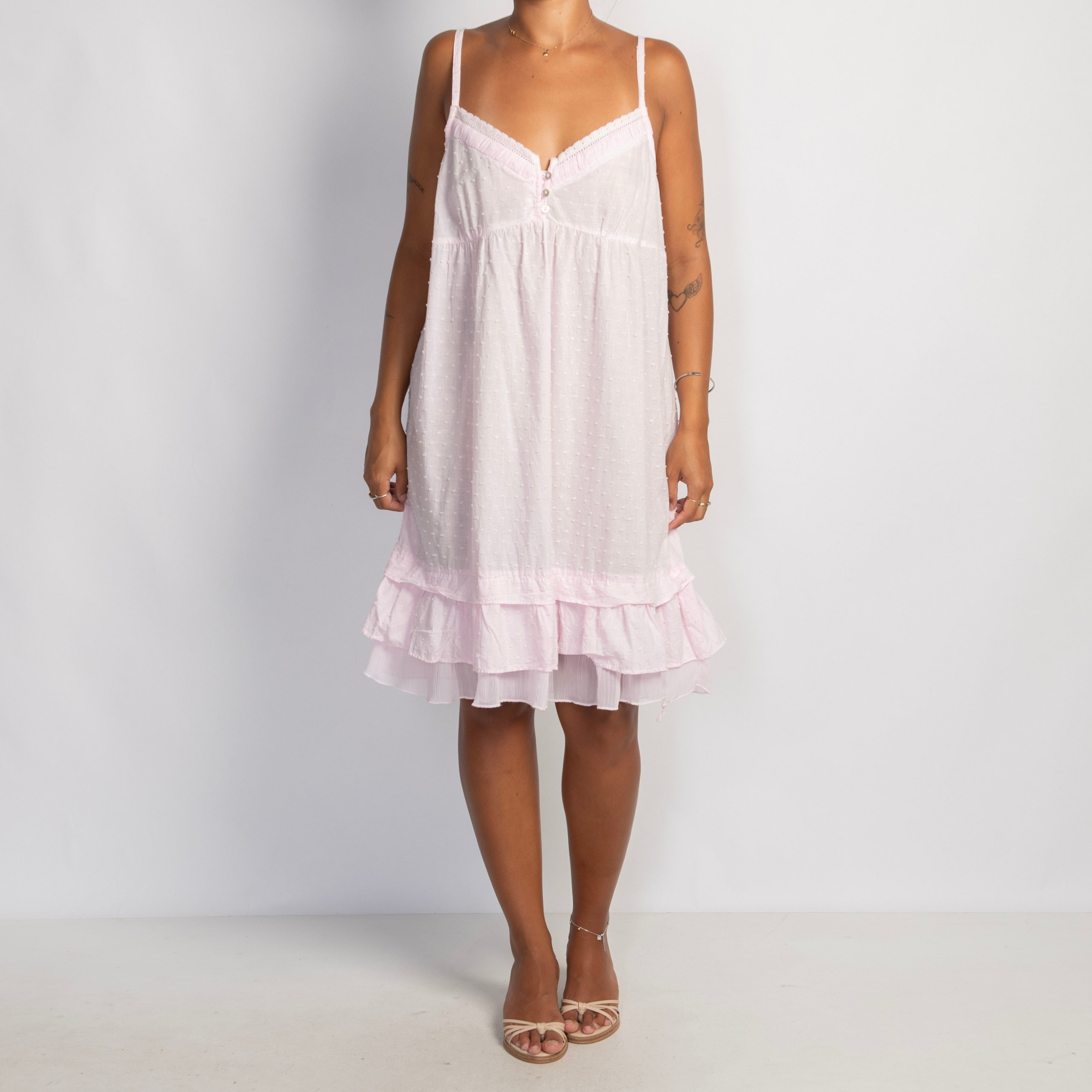 PINK TEXTURED CHEMISE