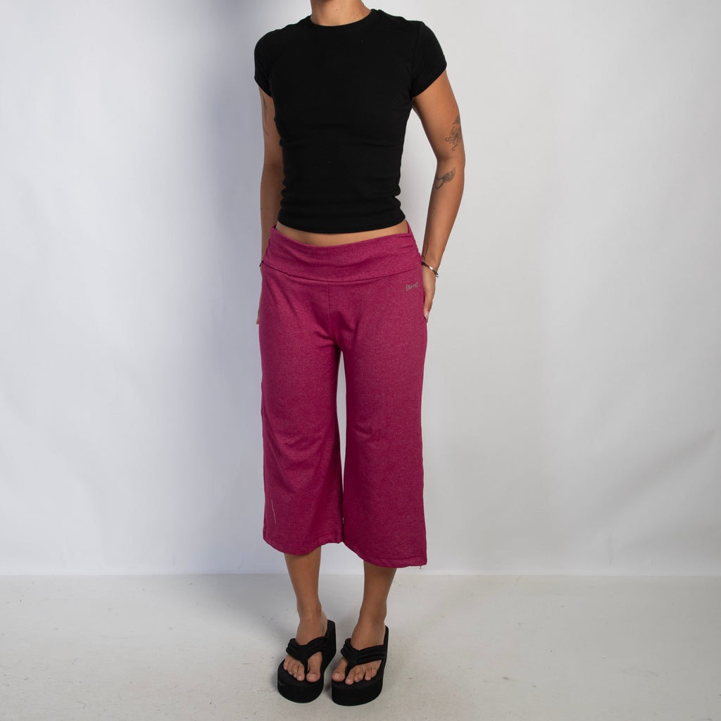 PINK WIDE LEG CROP PANTS