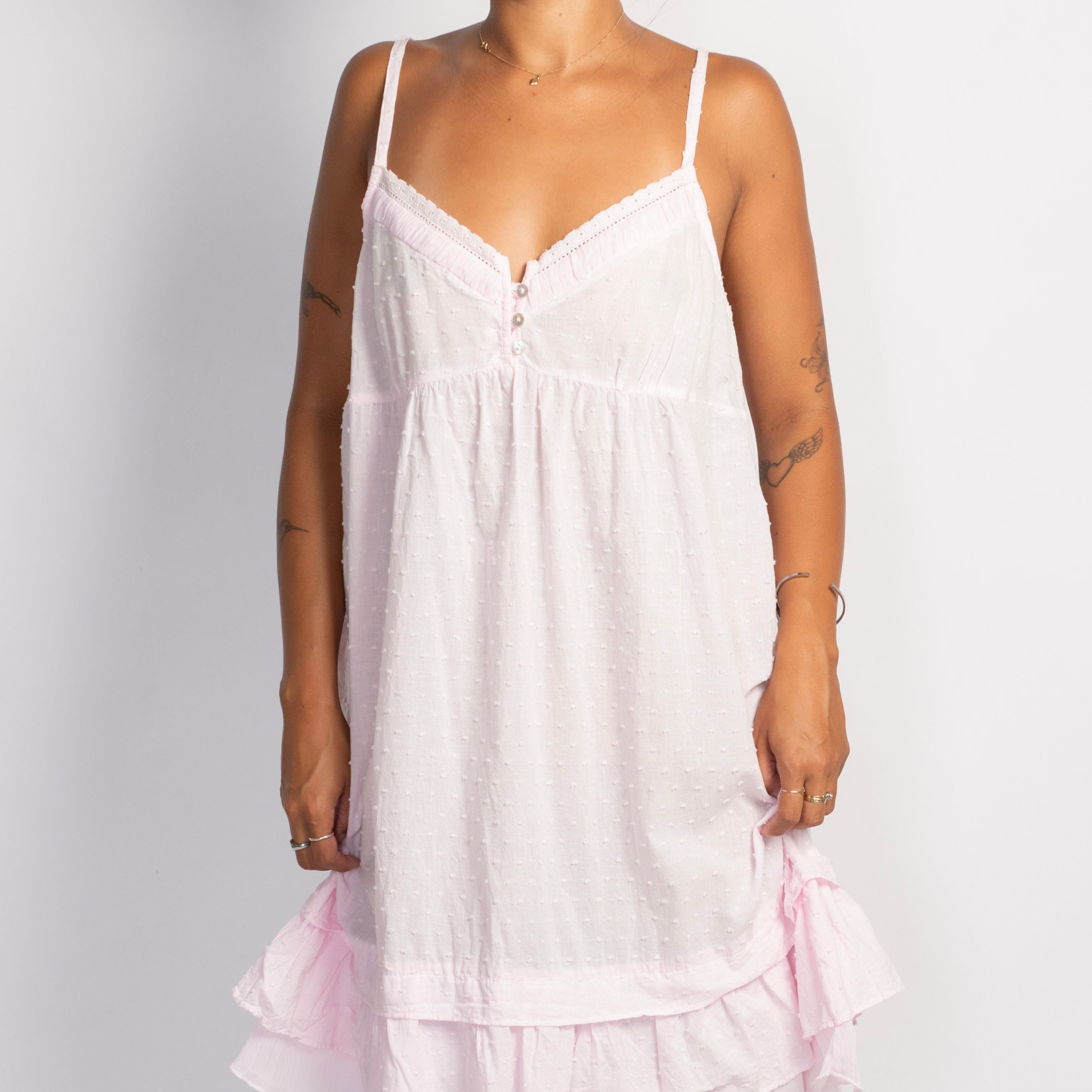 PINK TEXTURED CHEMISE
